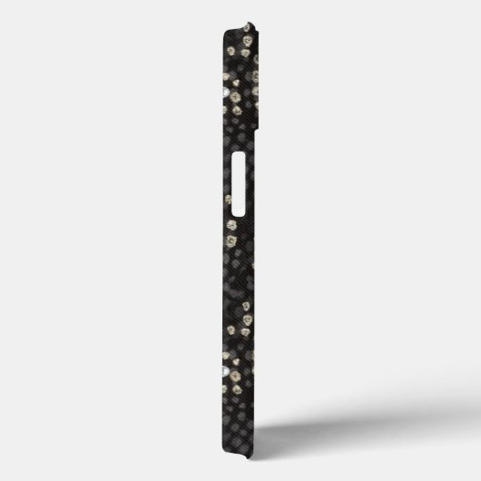 Schwarze Schlangenhaut mit Diamantmuster Case-Mate iPhone Hülle (Rückseite / Rechts)