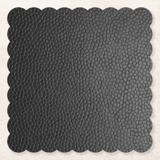 Schwarze Schlangenhaut Untersetzer (Vorderseite)