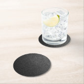 Schwarze Schlangenleder Runder Pappuntersetzer (Vor Ort)