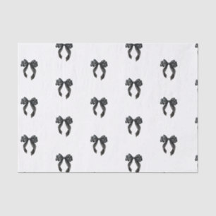 Schwarze Schleife französische Brautparty Mon Cher Seidenpapier