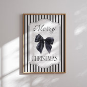 Schwarze Schleife Frohe Weihnachten Wandkunst Poster