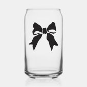 Schwarze Schleife in Schleife gebunden Dosenglas (Vorderseite)