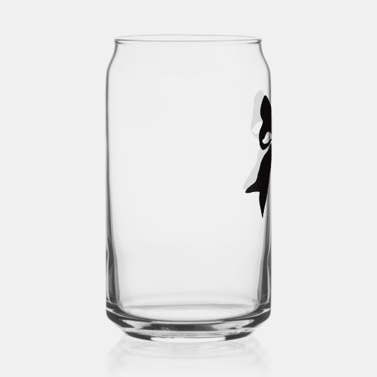 Schwarze Schleife in Schleife gebunden Dosenglas (Rechts)