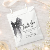 Schwarze Schleife Knoten Hochzeitsdusche Danke Geschenktütchen (Ausgeschnitten)