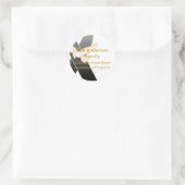 Schwarze Schleife mit Schildern zur Aufklärung der Runder Aufkleber (Tasche)