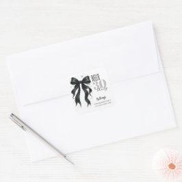 Schwarze Schleife Modern 30. Geburtstag  Quadratischer Aufkleber