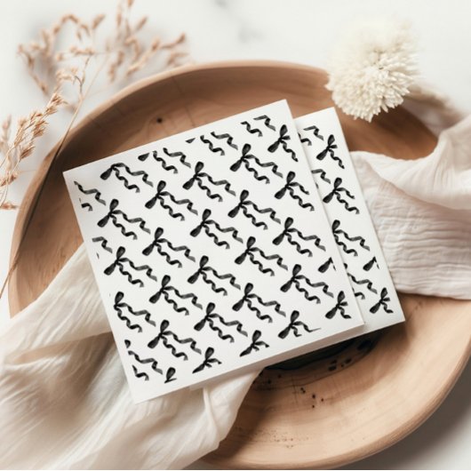 Schwarze Schleife Serviette