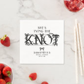 Schwarze Schleife: Sie heiratet - Chic Bridal Show Serviette (Beispiel)