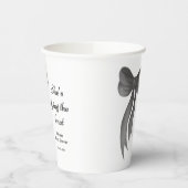 Schwarze Schleife: Sie knüpft den Knoten - Brautpa Pappbecher (Links)