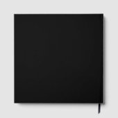 Schwarze Schleife Sie knüpft den Knoten Junggesell Gästebuch (Rückseite)