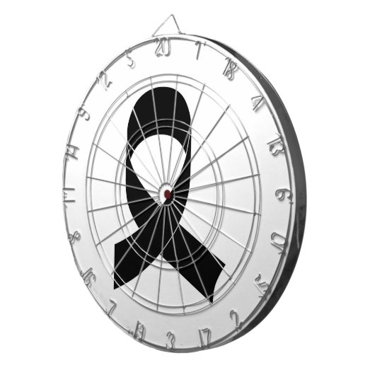 Schwarze Schleife Zeichnend Dartscheibe (Vorderseite rechts)