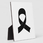 Schwarze Schleife Zeichnend Fotoplatte (Seite)