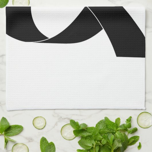 Schwarze Schleife Zeichnend Handtuch (Gefaltet)