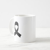 Schwarze Schleife Zeichnend Kaffeetasse (Vorderseite Links)