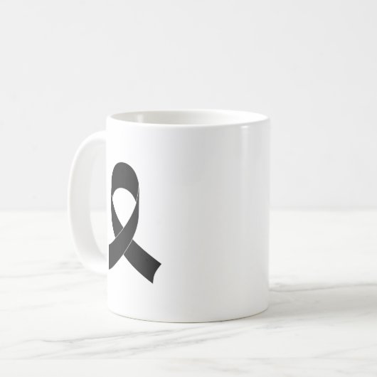 Schwarze Schleife Zeichnend Kaffeetasse (Vorderseite Links)