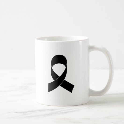 Schwarze Schleife Zeichnend Kaffeetasse (Rechts)