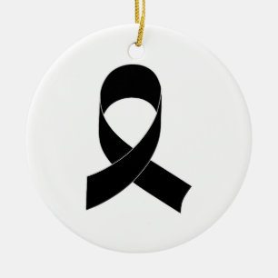 Schwarze Schleife Zeichnend Keramik Ornament