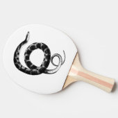 Schwarze schlicht-Bauchschlange Tischtennis Schläger (Seitenansicht)