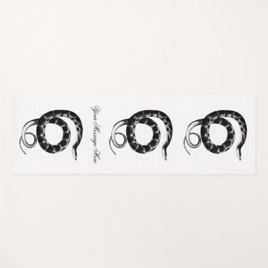 Schwarze schlicht-Bauchschlange Yogamatte (Vorderseite (Horizontal))