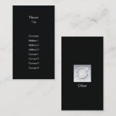 Schwarze schlichte Vertikale - Geschäft Visitenkarte (Vorne/Hinten)