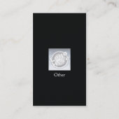 Schwarze schlichte Vertikale - Geschäft Visitenkarte (Rückseite)