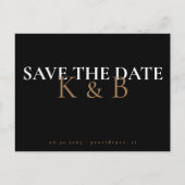 Schwarze Schlichtheit Monogramm QR-Code Save-the-D Postkarte (Vorderseite)