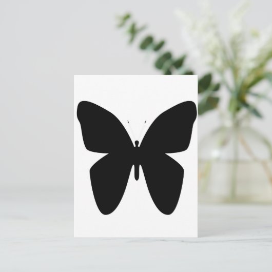 Schwarze Schmetterlinge Postkarte (Stehend Vorderseite)