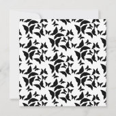 Schwarze Schmetterlinge Save the Date gekämpft (Rückseite)