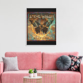 Schwarze Schmetterlingsarbeit auf Leinwand (Insitu (Wohnzimmer))