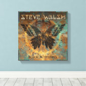 Schwarze Schmetterlingsarbeit auf Leinwand (Insitu (Holzboden))