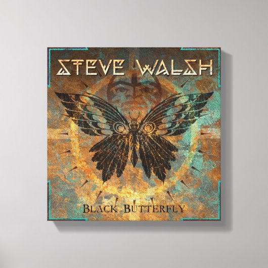 Schwarze Schmetterlingsarbeit auf Leinwand (Vorderseite)