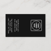 Schwarze Schmuckkollektion | Benutzerdefiniertes L Visitenkarte (Rückseite)