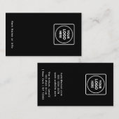 Schwarze Schmuckkollektion | Benutzerdefiniertes L Visitenkarte (Vorne/Hinten)