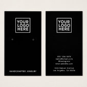 Schwarze Schmuckkollektion mit einfacher Logo (Vorne & Hinten)