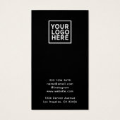 Schwarze Schmuckkollektion mit einfacher Logo (Rückseite)