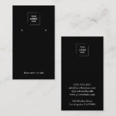 Schwarze Schmuckverpackung Elegantes Display-Desig Visitenkarte (Vorne/Hinten)