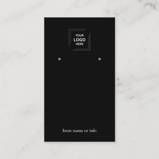 Schwarze Schmuckverpackung Elegantes Display-Desig Visitenkarte (Vorderseite)