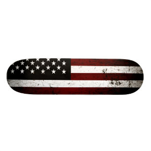 Schwarze Schmutz-amerikanische Flagge Skateboard