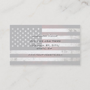 Schwarze Schmutz-amerikanische Flagge Visitenkarte