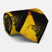 Schwarze Schmutz Anarcho Gadsden Flagge Krawatte (Gerollt)