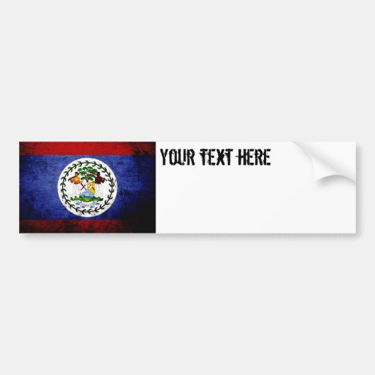 Schwarze Schmutz-Belize-Flagge Autoaufkleber (Vorne)