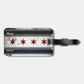 Schwarze Schmutz-Chicago-Flagge Gepäckanhänger (Rückseite horizontal)