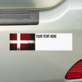 Schwarze Schmutz-Dänemark-Flagge Autoaufkleber (Auf Auto)
