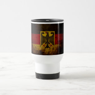 Schwarze Schmutz-Deutschland-Flagge Reisebecher