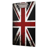 Schwarze Schmutz-England-Flagge 3 Klemmbrett (Links)