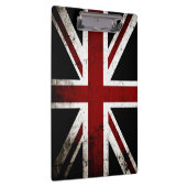 Schwarze Schmutz-England-Flagge 3 Klemmbrett (Rechts)