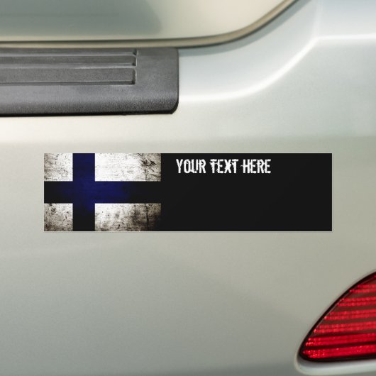Schwarze Schmutz-Finnland-Flagge Autoaufkleber (Auf Auto)