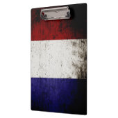 Schwarze Schmutz-Frankreich-Flagge Klemmbrett (Links)