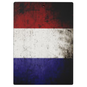 Schwarze Schmutz-Frankreich-Flagge Klemmbrett (Rückseite)