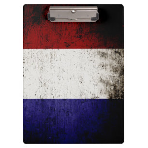 Schwarze Schmutz-Frankreich-Flagge Klemmbrett